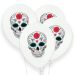 Bolsa 6 Globos DECO Látex 30cm blancos Calaveras Strong Balloons®