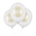Bolsa 6 Globos Strong Balloons® Látex 30cm IHS Barroco Blanco Metalizado