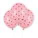 Bolsa 6 Globos Strong Ballooons® Látex 30cm Rosa Pastel con Corazones