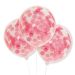 Bolsa 6 Globos DECO Látex de 28cm Transparentes con Confeti Real Rosa
