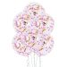 Bolsa 4 Globos DECO Látex 30cm Transparentes con Confeti Real Rosa y Oro