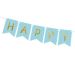 Guirnalda de banderines Happy Birthday Azul-Dorado