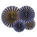 4 Rosetas Decorativas en Azul Oscuro Elegantes