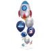 Set de Decoración 6 Globos con Soporte Espacio Exterior