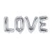 Set LOVE Letras Foil Metálicas 35cm Plata. SOLO AIRE