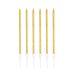Pack 6 Velas Largas Doradas 13,5cm