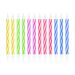 Pack 12 velas no extinguibles multicolor