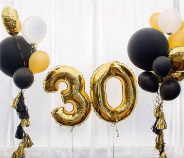 banner globos de numero