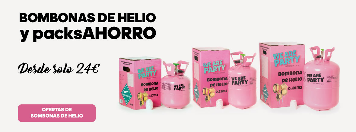 Bombonas de helio y packs ahorro